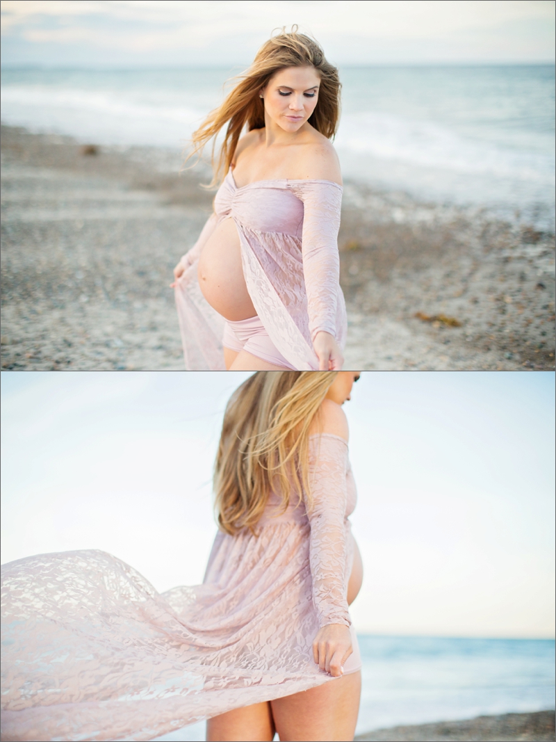 maternity portraits on beach