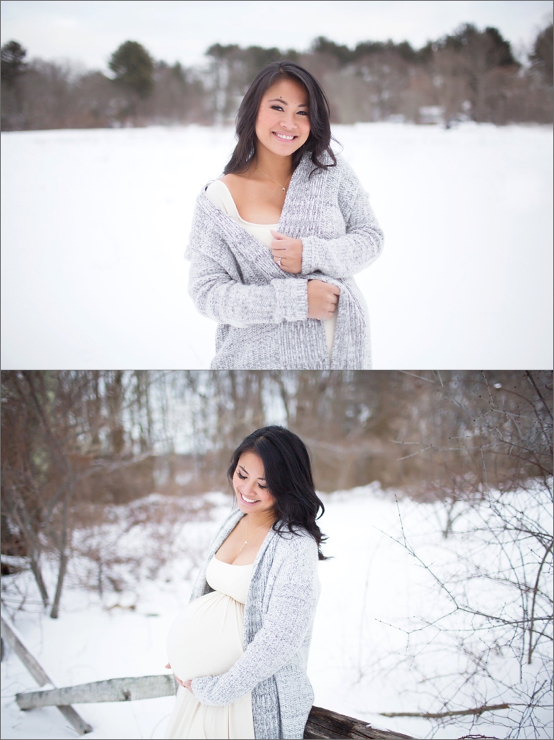 winter maternity portraits